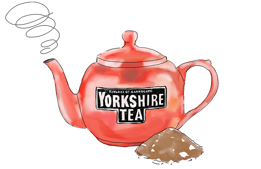 Illustration of the Yorkshire Tea teapot